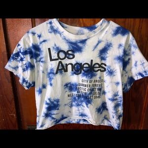 tie-dye Los Angeles crop top
